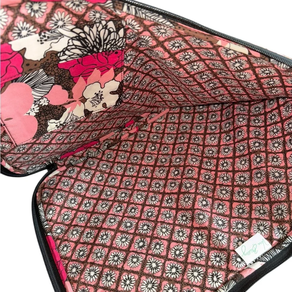 Vera Bradley Floral Quilted Laptop Sleeve - Pink and Brown